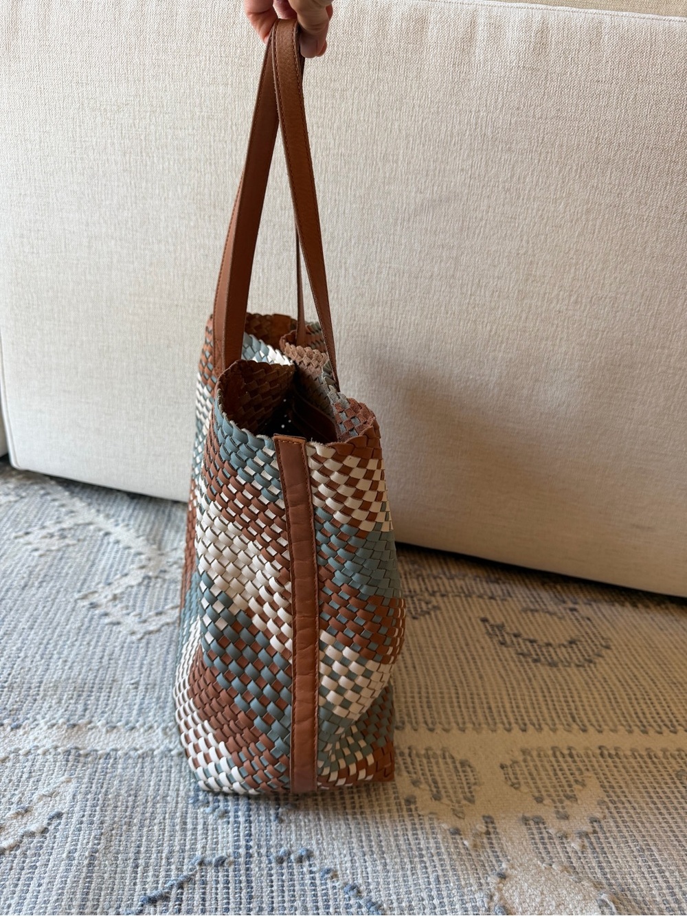 The Transport Tote: Multicolored Woven Leather Edition - Picture 5 of 11